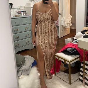 Sparkly Pink maxi  dress